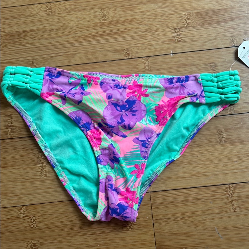 Arizona Jean Company Teal & Pink Bikini Top